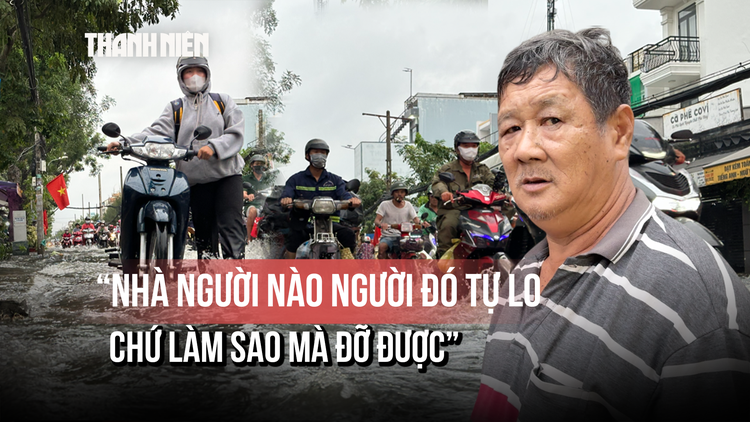 Triều cường dâng cao ở TP.HCM: Nhà dân ngập, xe chết máy, học sinh phải dắt bộ