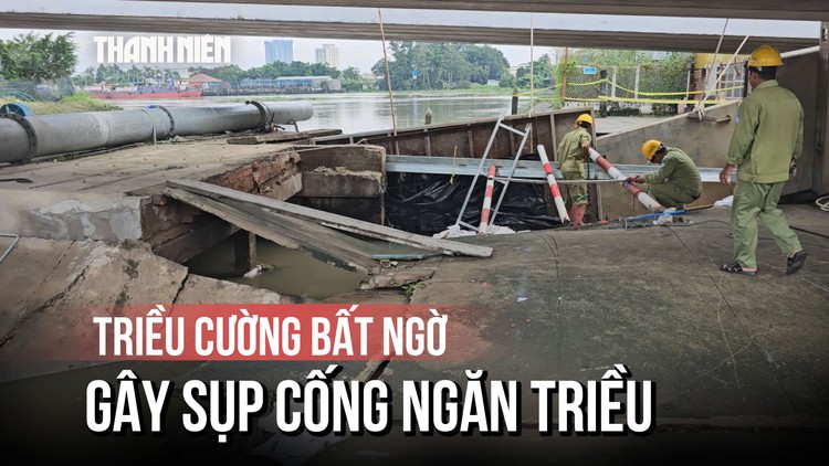 TP.HCM: Triều cường gây sụp cống ngăn triều, phường An Phú Đông triển khai ứng cứu
