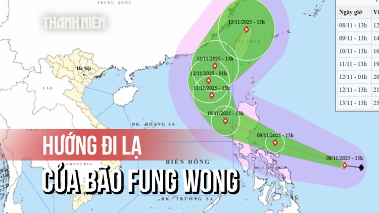 Siêu bão Fung wong (bão số 14) có điểm gì bất thường?
