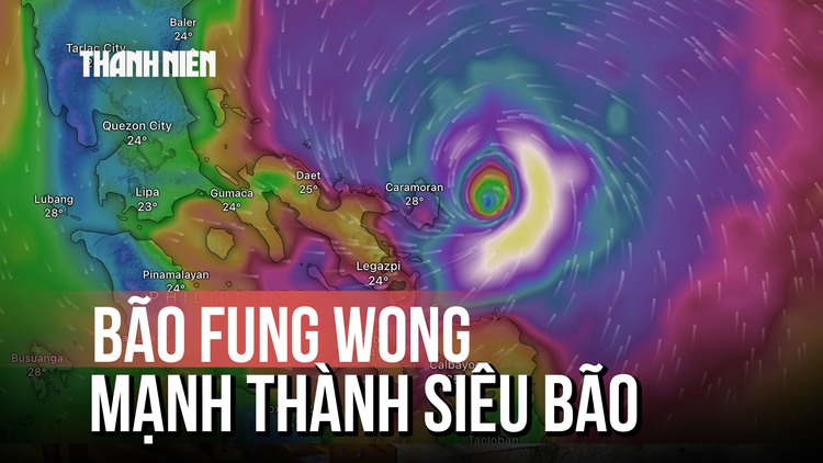 Bão Fung wong giật trên cấp 17 gần Philippines, mạnh lên siêu bão trong ngày 9.11