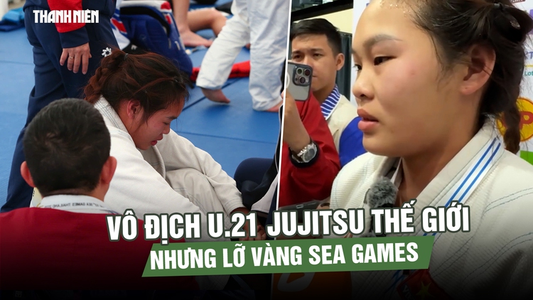 Vô địch U.21 jujitsu thế giới nhưng lỡ vàng SEA Games, Phụng Mùi Nhình bật khóc nức nở