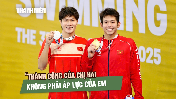 Quang Thuấn gây bất ngờ với tấm HCV SEA Games đầu tiên, nhắc tới chị gái Ánh Viên
