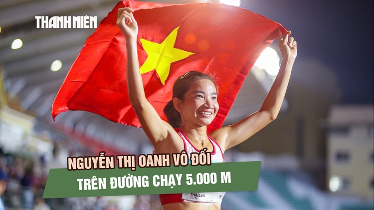Vô đối trên đường chạy 5.000 m, Nguyễn Thị Oanh lần  thứ 13 giành HCV SEA Games
