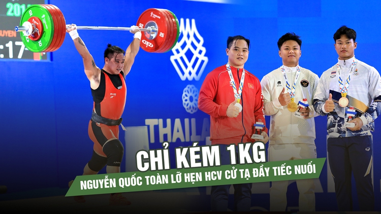 Chỉ kém 1kg, Nguyễn Quốc Toàn lỡ hẹn HCV cử tạ đầy tiếc nuối