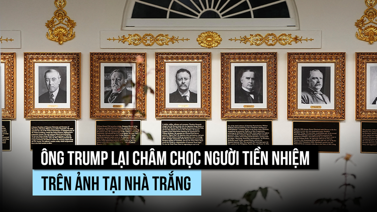 Ông Trump lại châm chọc người tiền nhiệm trên ảnh tại Nhà Trắng