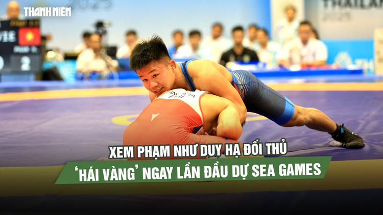 Cận cảnh đô vật trẻ hạ đối thủ, ‘hái vàng’ ngay lần đầu dự SEA Games