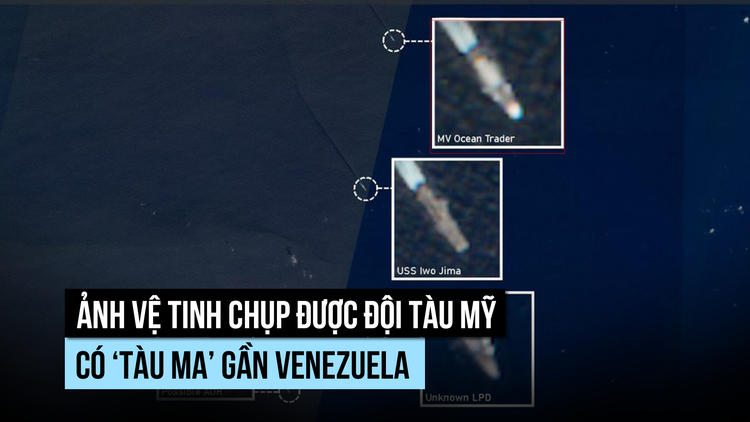 Ảnh vệ tinh phát hiện 'tàu ma' tham gia hạm đội Mỹ gần Venezuela