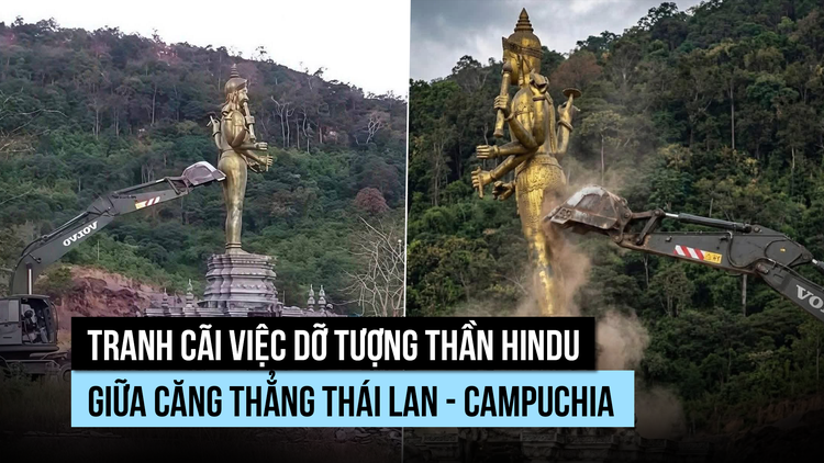 Thái Lan dỡ tượng thần Hindu ở biên giới, Campuchia lên án, Ấn Độ quan ngại