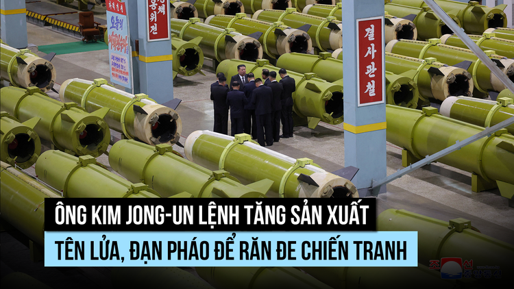 Ông Kim Jong-un chỉ thị tăng sản xuất tên lửa, đạn pháo, thị sát đóng tàu ngầm