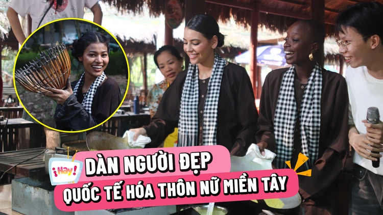 Thí sinh Miss Charm lội mương bắt cá, đổ bánh xèo như con gái miền Tây