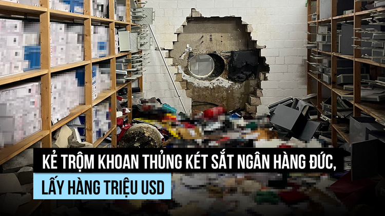 'Phi vụ Giáng sinh': Trộm khoan tường ngân hàng Đức, lấy hàng triệu USD