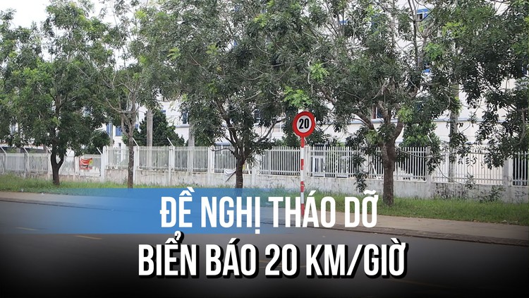 Đề nghị tháo dỡ toàn bộ biển báo 20 km/giờ gây tranh cãi ở Đồng Nai