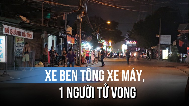 Tai nạn xe ben tông xe máy, đường Phan Văn Hớn ùn ứ