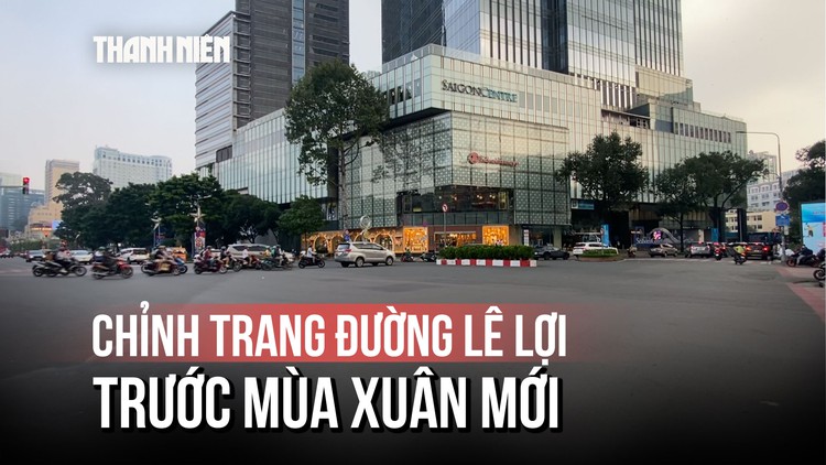 Đường Lê Lợi chuẩn bị 'thay áo' trước thềm năm mới