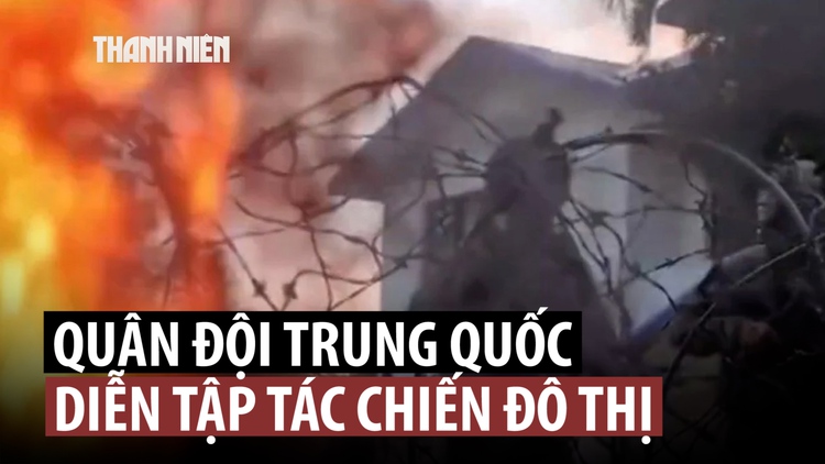Binh sĩ Trung Quốc tập trận tác chiến đô thị