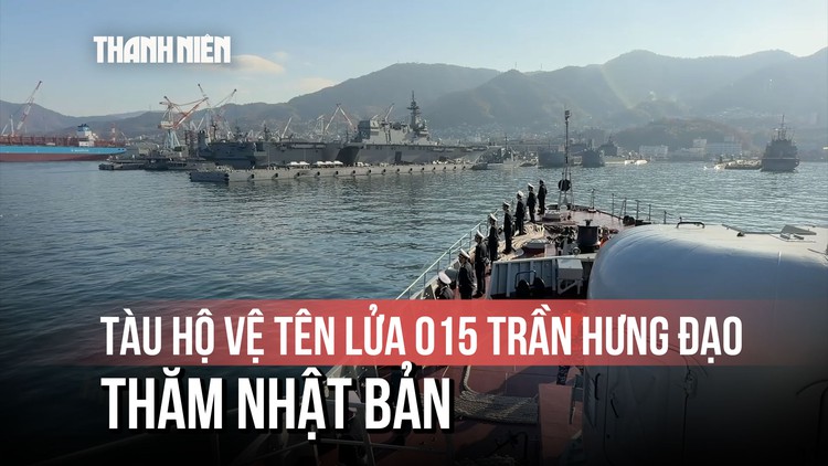 Tàu hộ vệ tên lửa 015 Trần Hưng Đạo cập cảng Kure, bắt đầu thăm Nhật Bản