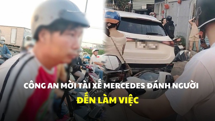 Công an mời tài xế Mercedes đánh người đến làm việc