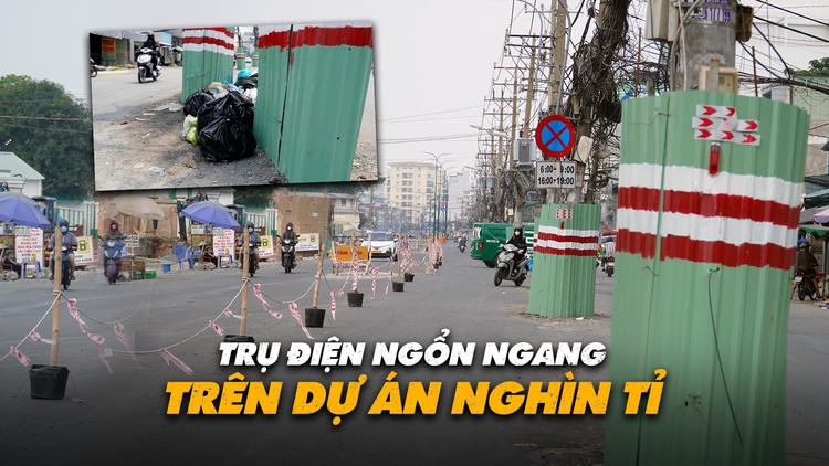 Hàng chục trụ điện án ngữ dự án nghìn tỉ, BQL nói gì?