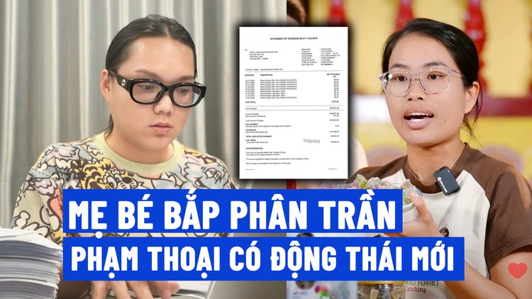 Trước livestream tung sao kê của Phạm Thoại: Mẹ bé Bắp phân trần, cung cấp hóa đơn điều trị