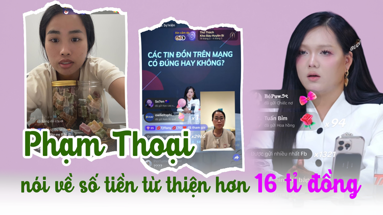 Phạm Thoại livestream nói thẳng nghi vấn ăn chặn 16 tỉ đồng tiền từ thiện ủng hộ bé Bắp