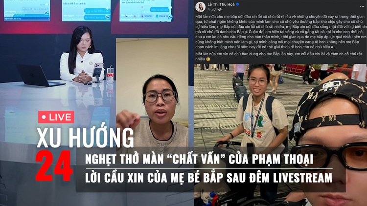 Những chi tiết bất nhất trong đêm livestream sao kê tiền từ thiện; Lời cầu xin của mẹ bé Bắp | Xu Hướng 24