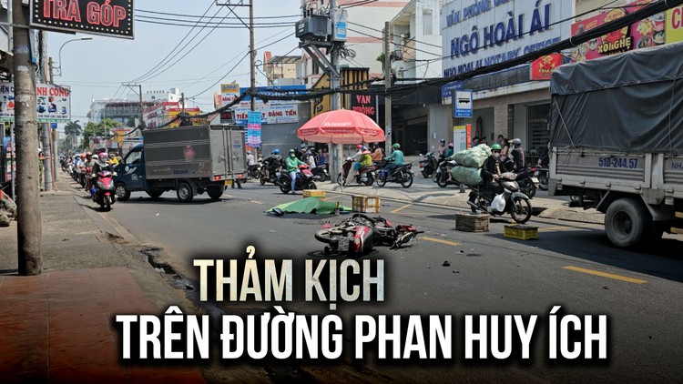 Tai nạn đau lòng trên đường Phan Huy Ích lúc giữa trưa