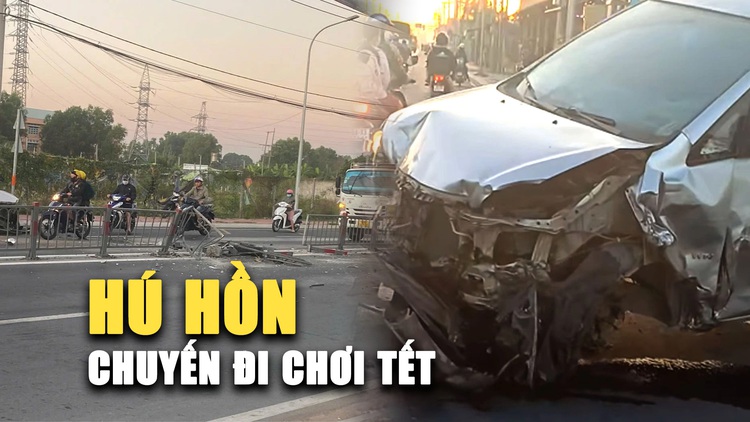 Chuyến chơi tết 'hú hồn' của nhóm người thuê xe gặp nạn