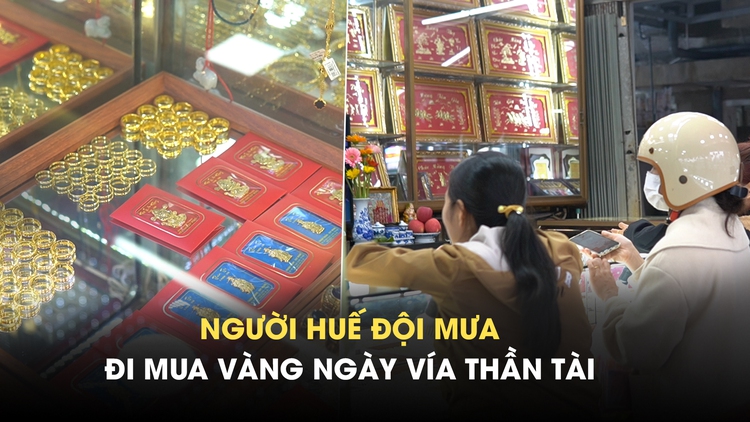 Người Huế đội mưa rét đi mua vàng ngày vía Thần tài: Sưu tầm mỗi năm 1 con giáp