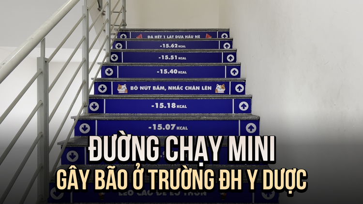 Đường chạy mini 15 tầng lầu gây ‘bão mạng’ ở Trường ĐH Y Dược TP.HCM: Càng lên cao càng thấy mình đỉnh!