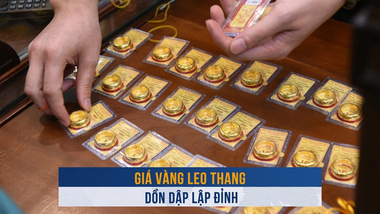 Biến động vàng ngày 13.3: Giá vàng leo thang, SJC và vàng nhẫn dồn dập lập đỉnh