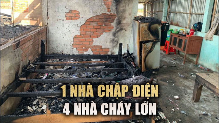 1 nhà chập điện, 4 nhà cháy lớn trong đêm ở Bạc Liêu