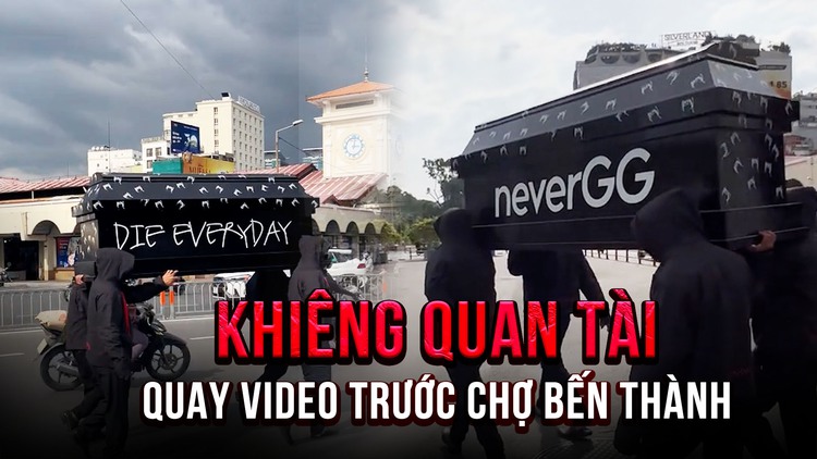 Làm rõ mục đích video 'khiêng quan tài' trước chợ Bến Thành