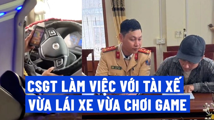 Vừa lái xe khách vừa…chơi game