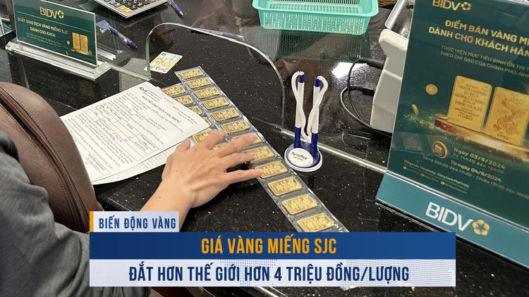 Biến động vàng ngày 26.3: Giá vàng miếng SJC đắt hơn thế giới hơn 4 triệu đồng/lượng