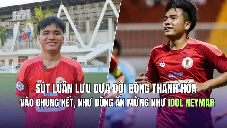 Sút luân lưu đưa đội bóng Thanh Hóa vào chung kết, Như Dũng ăn mừng như idol Neymar
