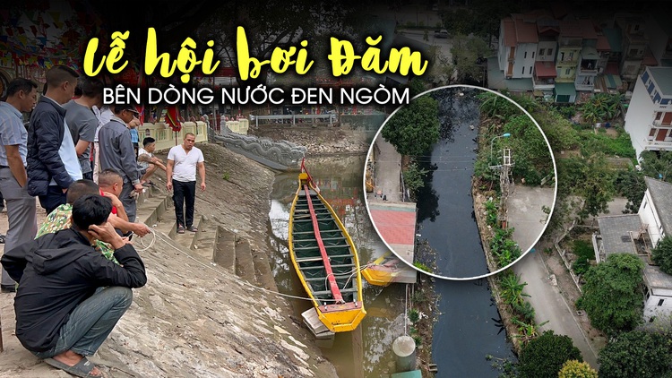 Sông Pheo 'kêu cứu': Lễ hội bơi Đăm bên dòng nước đen ngòm