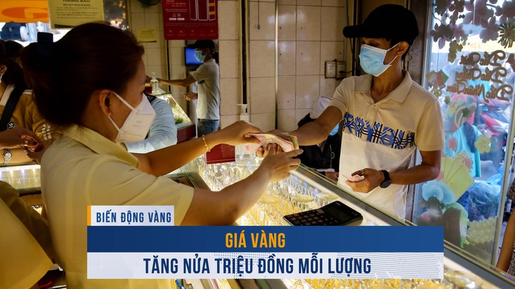 Biến động vàng ngày 3.3: Giá vàng tăng nửa triệu đồng mỗi lượng