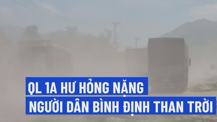 Bình Định: QL 1A hư hỏng nặng, ảnh hưởng cuộc sống người dân