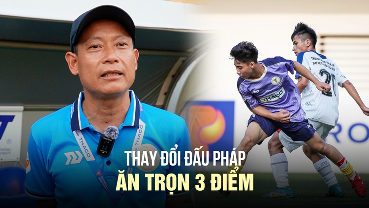 Tân binh xứ Thanh ăn trọn 3 điểm trước ĐH Bách Khoa, HLV tiết lộ nhờ thay đổi đấu pháp