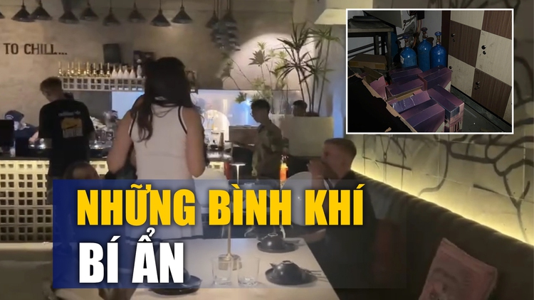 Phát hiện những bình khí lạ trong nhà hàng ở phố tây