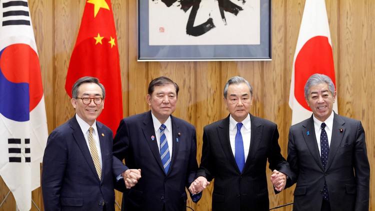 Trung-Nhật-Hàn tìm cách 'liên thủ' đối đầu thuế quan của ông Trump