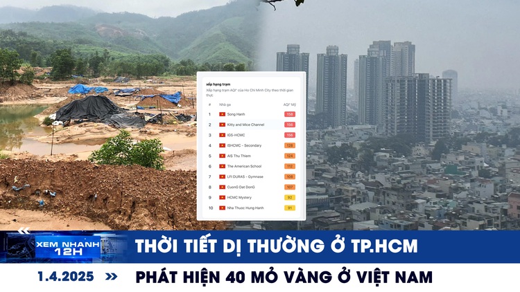 Xem nhanh 12h: Thời tiết dị thường ở TP.HCM | Phát hiện 40 mỏ vàng ở Việt Nam