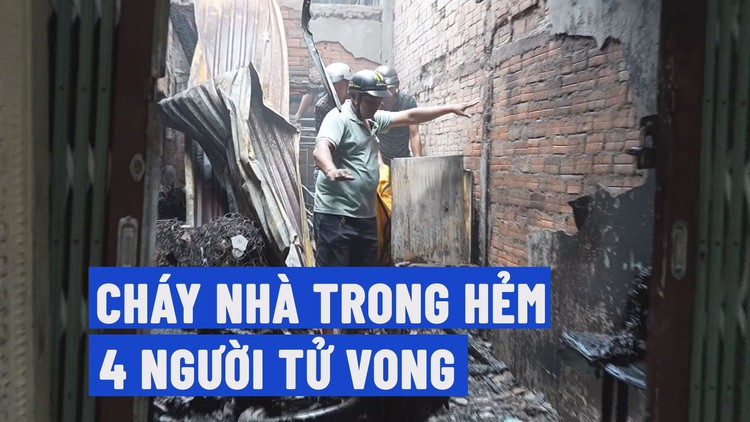 Cháy nhà trong hẻm ở Tiền Giang, 4 người tử vong