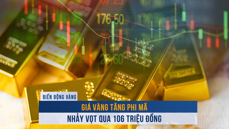 Biến động vàng 11.4: Giá vàng tăng phi mã, nhảy vọt qua 106 triệu đồng