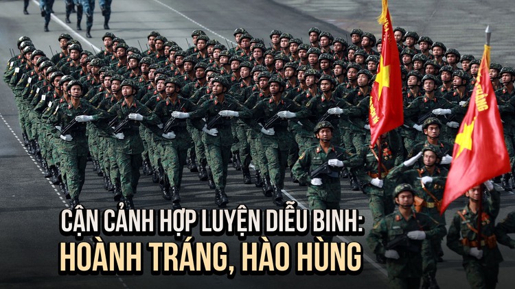 Hàng chục ngàn chiến sĩ hợp luyện diễu binh, diễu hành hướng tới lễ 30.4