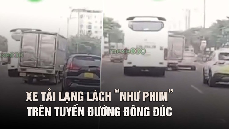 Tài xế xe tải lạng lách 'như phim' bị CSGT TP.HCM phạt tới 50 triệu đồng