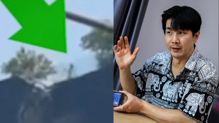 Gặp người nhảy qua cầu nối đang gãy rời giữa hai cao ốc rung chuyển vì động đất