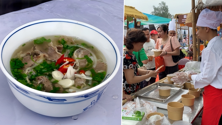 Mê mẩn phở chua ngọt với topping thịt lợn mán ở Festival Phở 2025