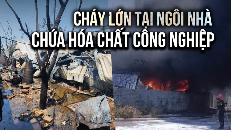 Bình Định: Cháy kho chứa hóa chất công nghiệp