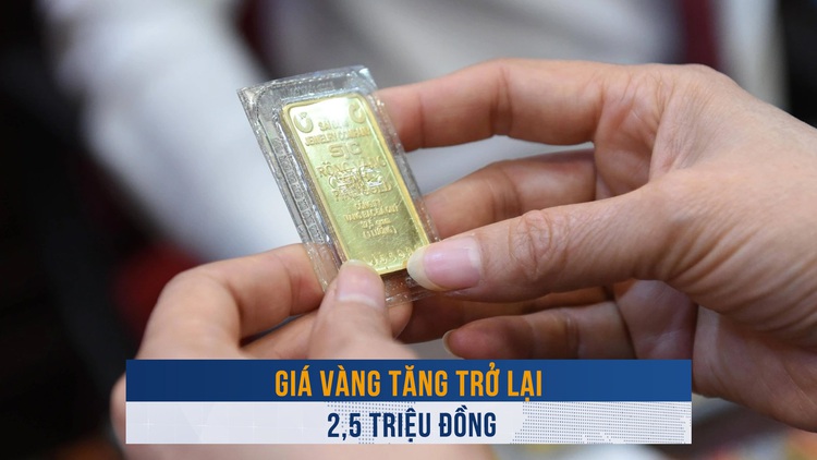 Biến động vàng ngày 24.4: Giá vàng tăng trở lại 2,5 triệu đồng